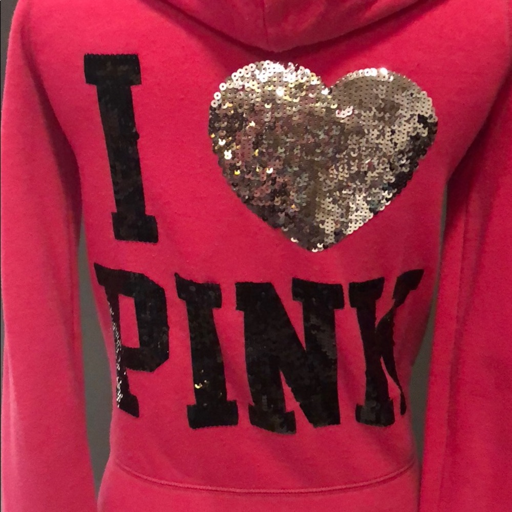 Pink Victoria’s Secret hoodie size XS - Picture 4 of 5